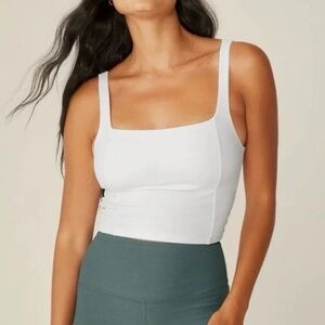 Beyond Yoga Spacedye Impress Cropped Tank - White